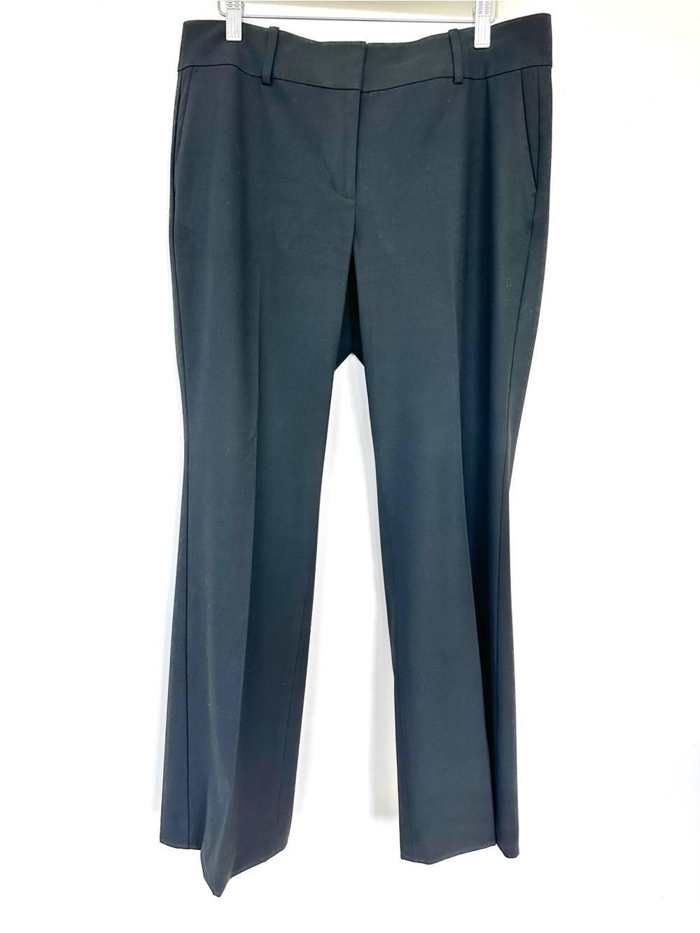 Ann Taylor Black Boot Cut Dress Pants, High Waisted, Creased Centres, Petite